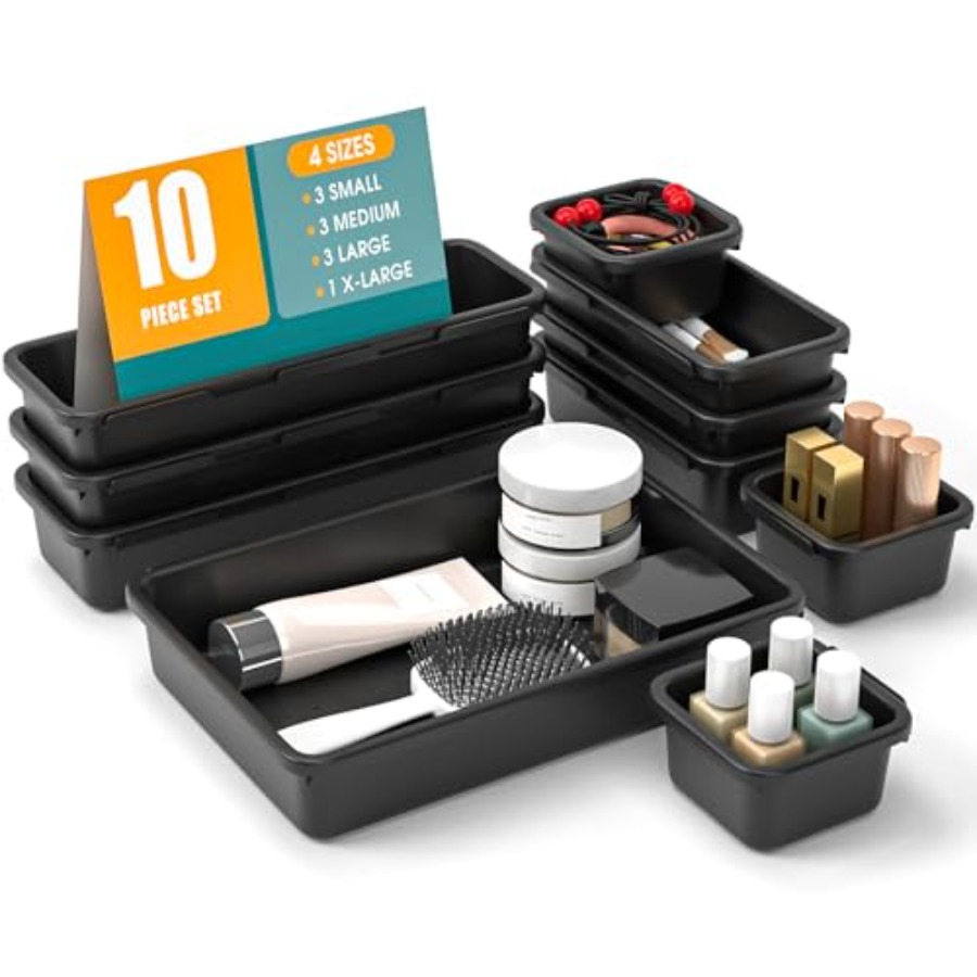 Drawer Organizer Bamboo - Набор из 10 органайзеров для ящиков,