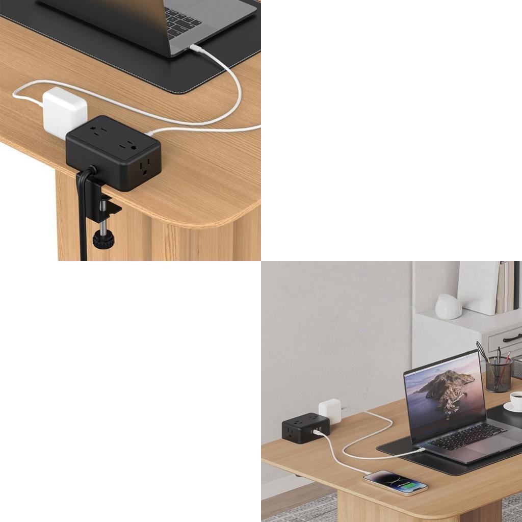 Desk Setup Usb Hub - Удлинители с безопасным зажимом, 4 розетки