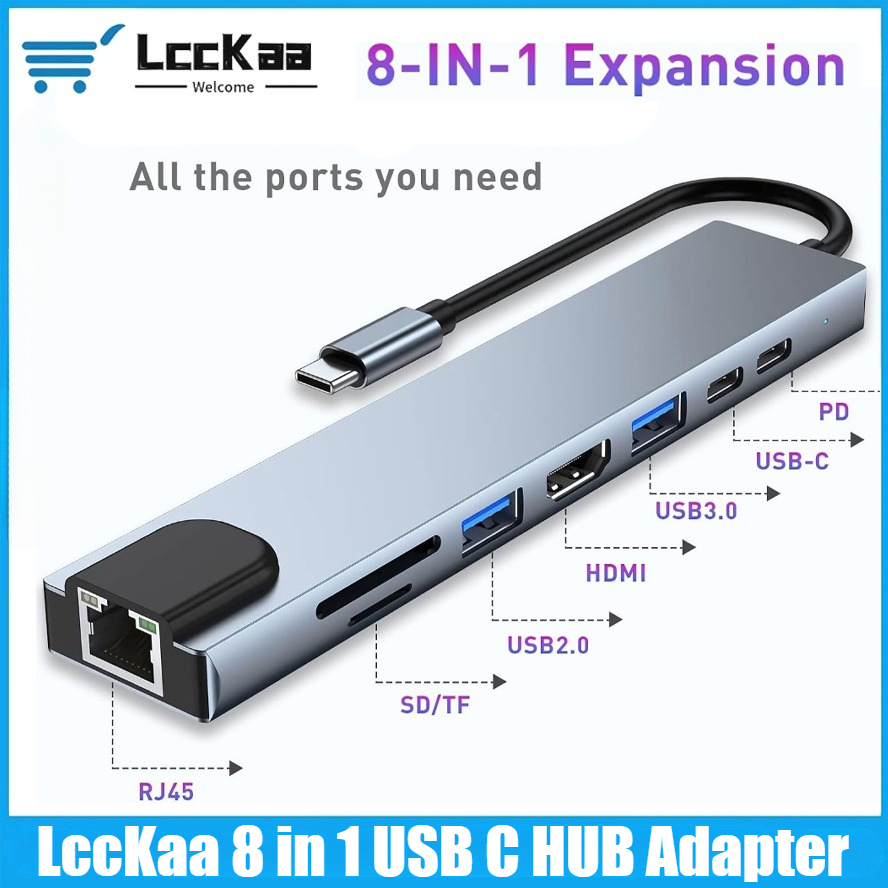 Desk Setup Usb Hub - USB-C хаб 8/7 в 1 с