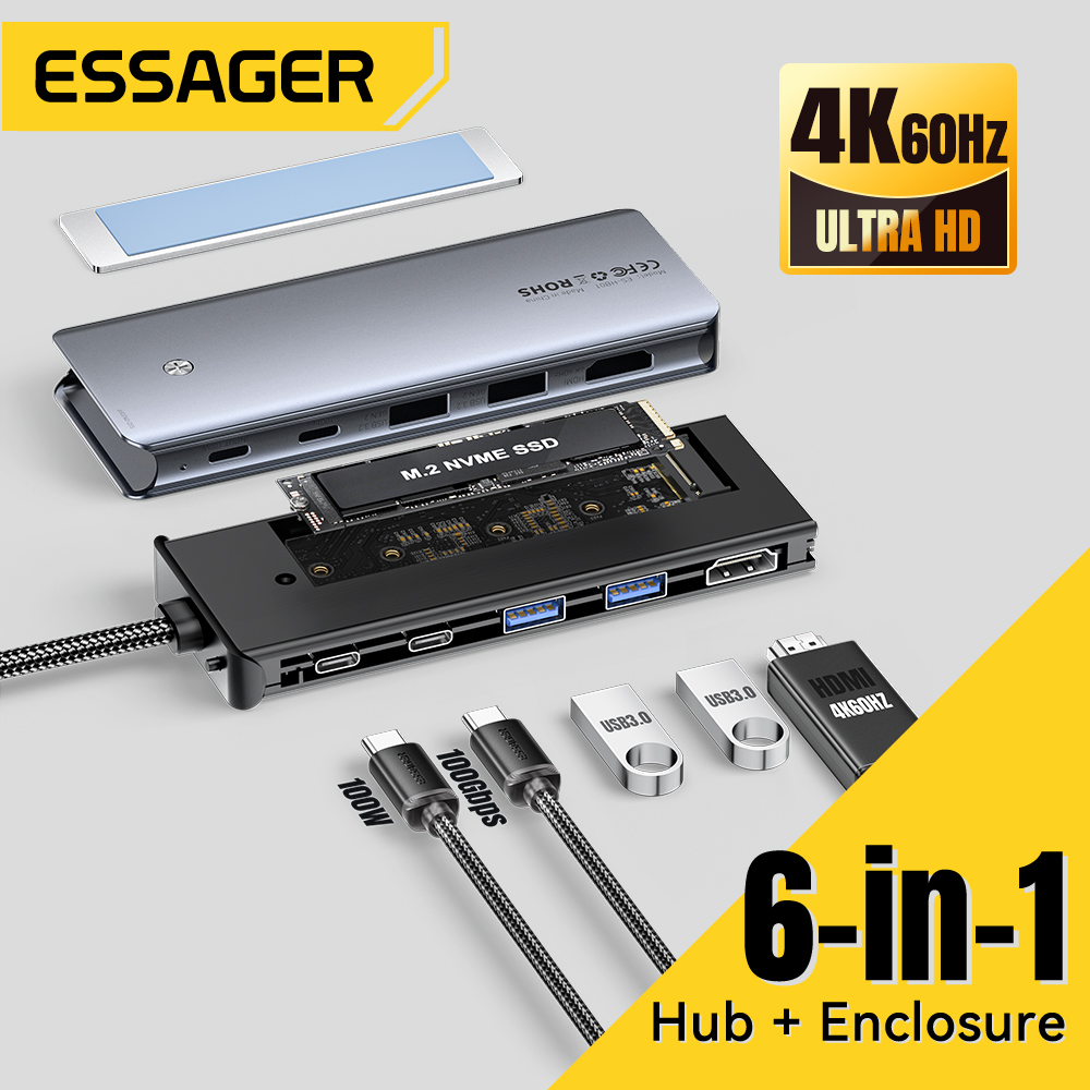 Desk Setup Usb Hub - Essager USB C Hub с корпусом
