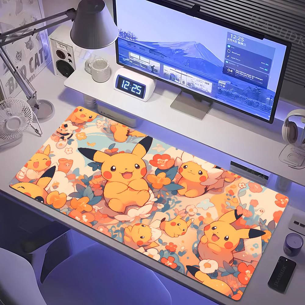 Desk Setup Laptop And Pc - Коврик для мыши Pokemon, большой игровой