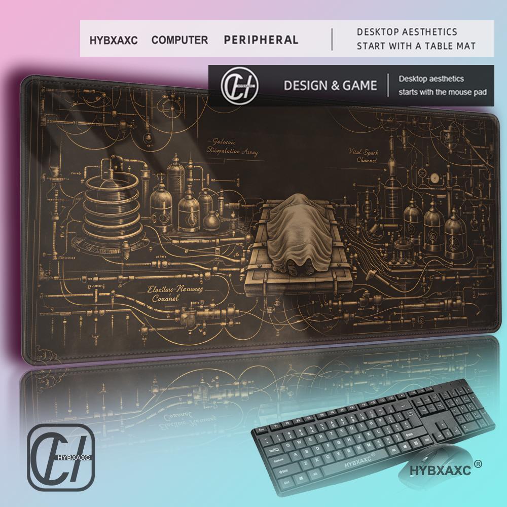Desk Setup Aesthetic - Коврик для стола HYBXAXC «Лаборатория Франкенштейна»,