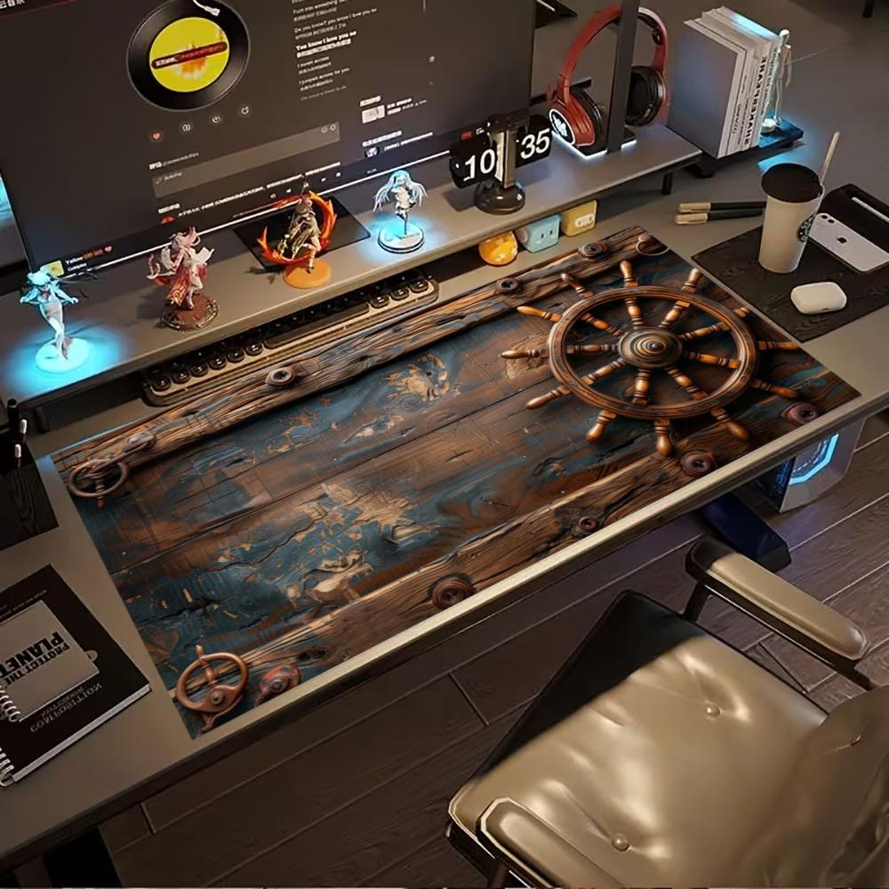 Desk Setup Laptop And Pc - Винтажный коврик для мыши с изображением