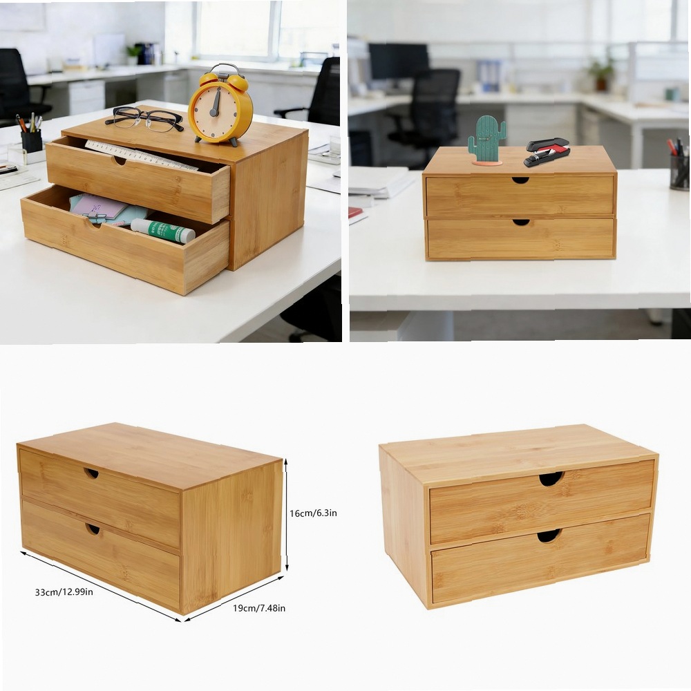 Drawer Organizer Bamboo - Настольный органайзер, коробка для хранения канцелярских