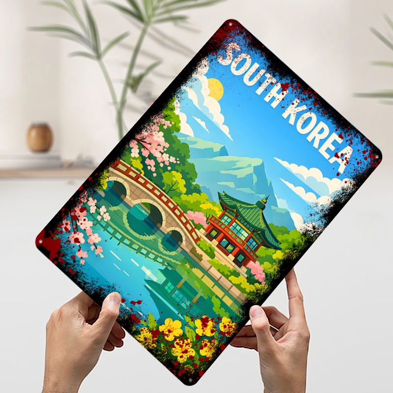 Плакат «Путешествие по Южной К – обзор и цена Desk Setup Vintage