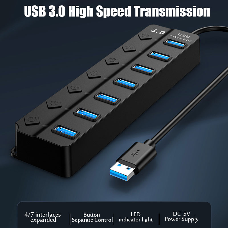 USB-хаб 7-в-1 с поддержкой USB – обзор и цена Desk Setup Usb Hub