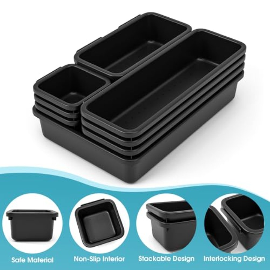 Набор из 10 органайзеров для я – обзор и цена Drawer Organizer Bamboo