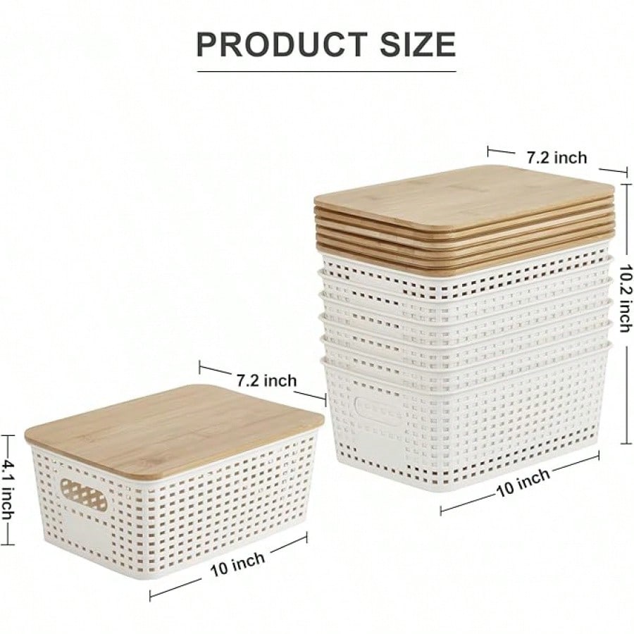 Набор из 6 штабелируемых конте – обзор и цена Drawer Organizer Bamboo
