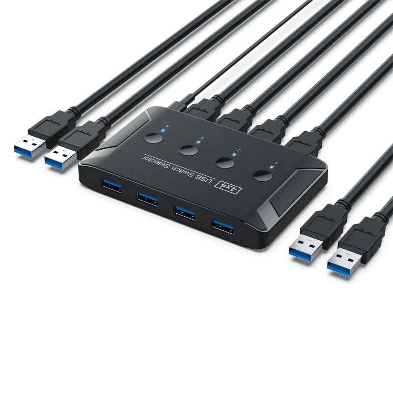 KVM-переключатель USB 3.0 на 4 – обзор и цена Desk Setup Usb Hub