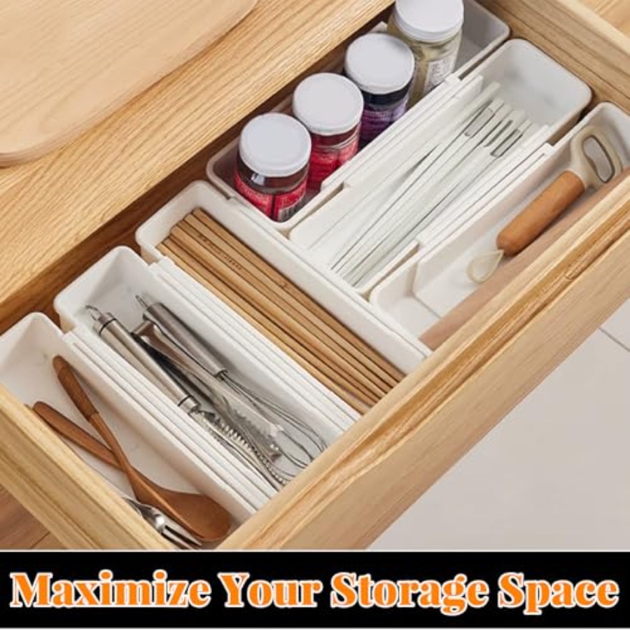 Раздвижной органайзер для глуб – обзор и цена Drawer Organizer Bamboo