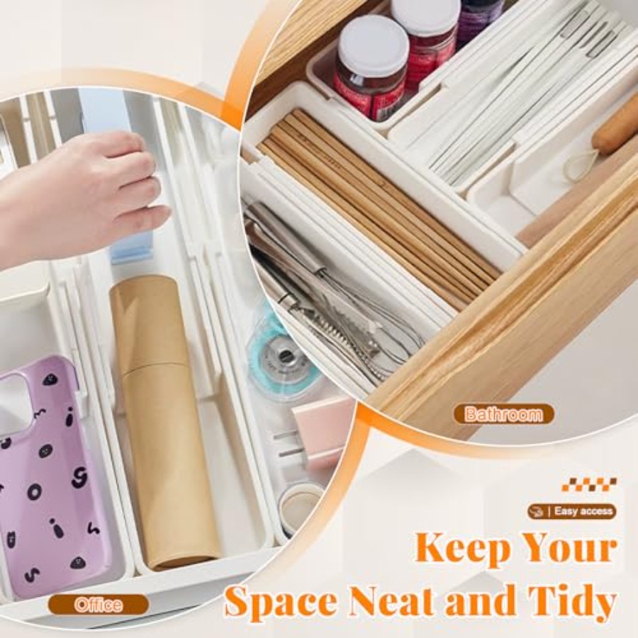 Раздвижной органайзер для глуб – обзор и цена Drawer Organizer Bamboo