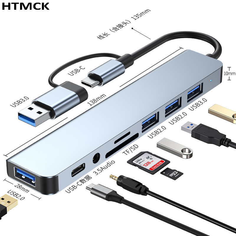 8-в-2 USB-C хаб, многопортовая – обзор и цена Desk Setup Usb Hub