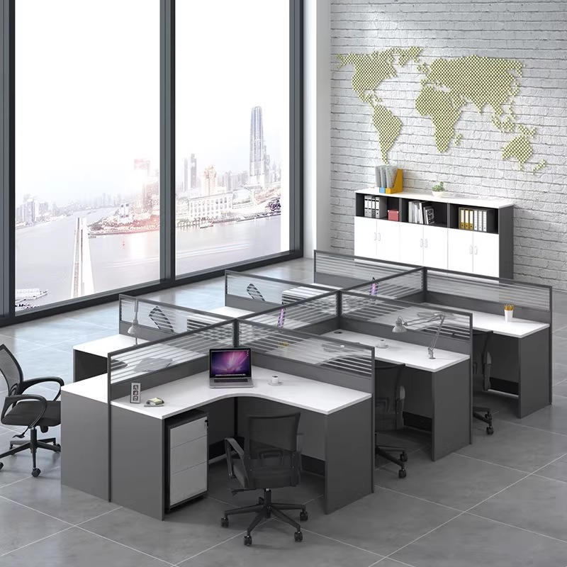 Белый офисный стол для 2, 4 ил – обзор и цена Desk Setup Or Set Up