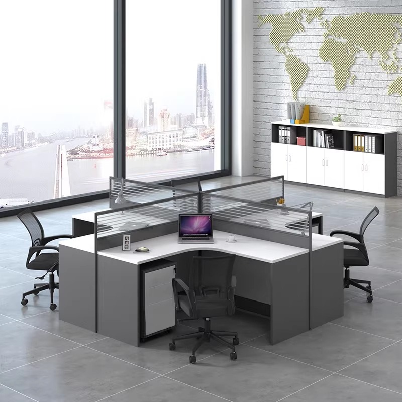 Белый офисный стол для 2, 4 ил – обзор и цена Desk Setup Or Set Up