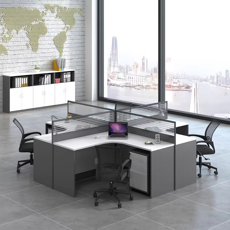 Белый офисный стол для 2, 4 ил – обзор и цена Desk Setup Or Set Up