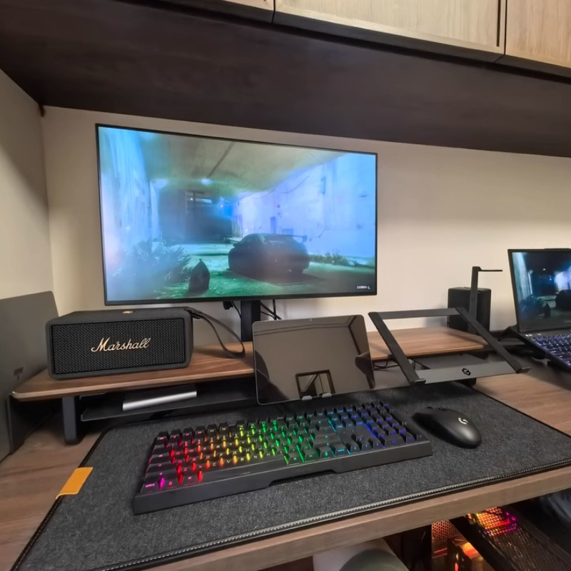 Модульная подставка для монито – обзор и цена Desk Setup Laptop And Monitor
