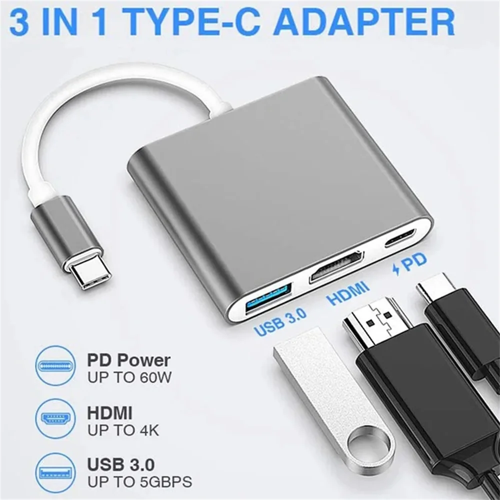 USB-C хаб 3-в-1, многопортовый – обзор и цена Desk Setup Usb Hub