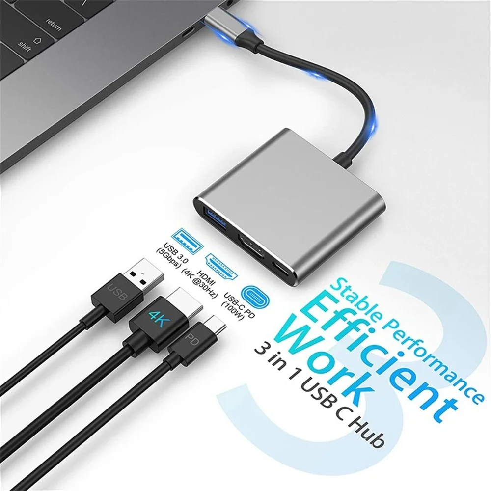 USB-C хаб 3-в-1, многопортовый – обзор и цена Desk Setup Usb Hub