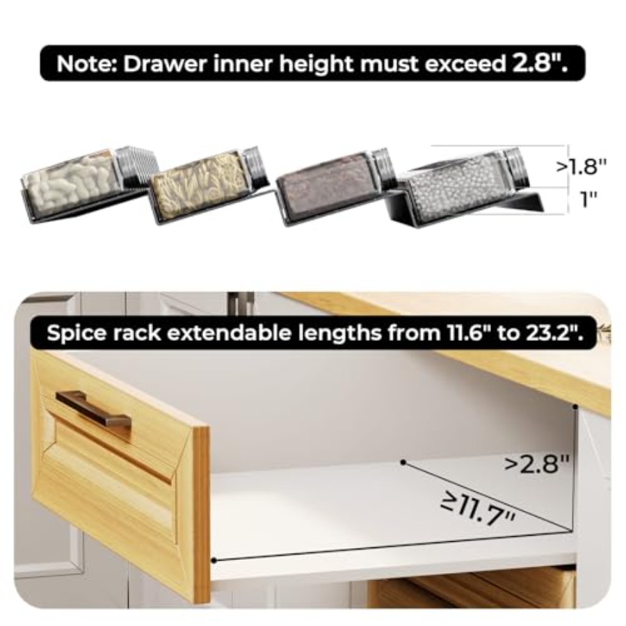 Органайзер для специй в выдвиж – обзор и цена Drawer Organizer Bamboo
