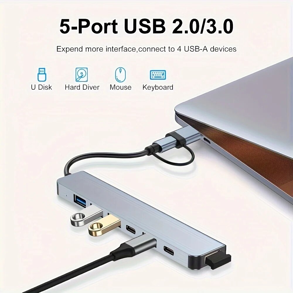 USB-хаб 2-в-1 с 7 портами USB  – обзор и цена Desk Setup Usb Hub