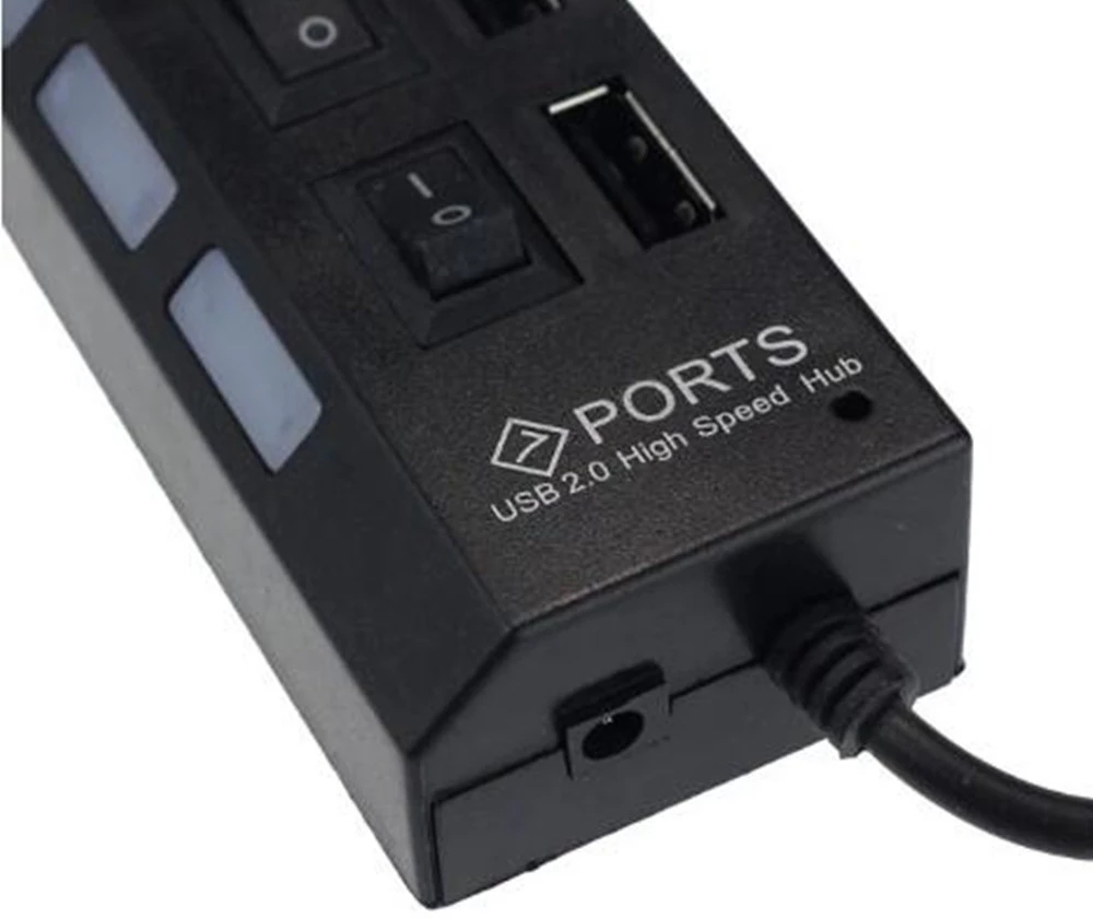 7-портовый USB 2.0-хаб-разветв – обзор и цена Desk Setup Usb Hub