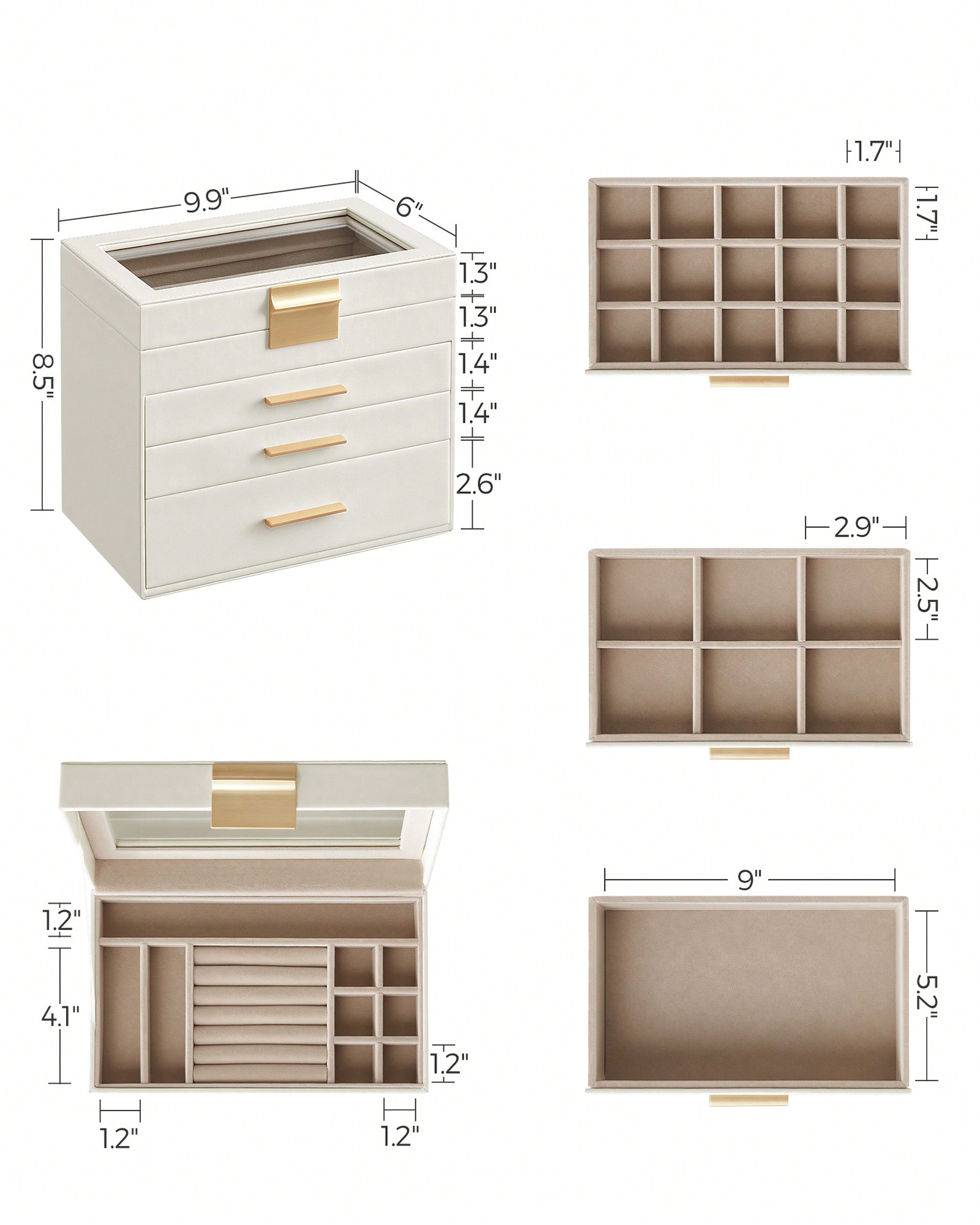 Усовершенствованный 4-слойный  – обзор и цена Drawer Organizer Bamboo
