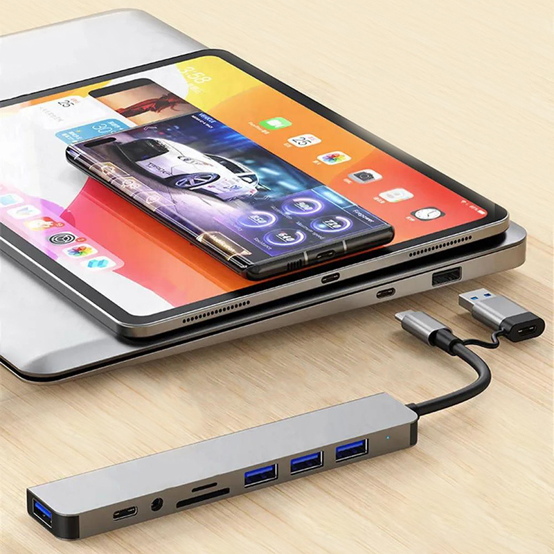 8-портовый USB Type-C хаб-док- – обзор и цена Desk Setup Usb Hub