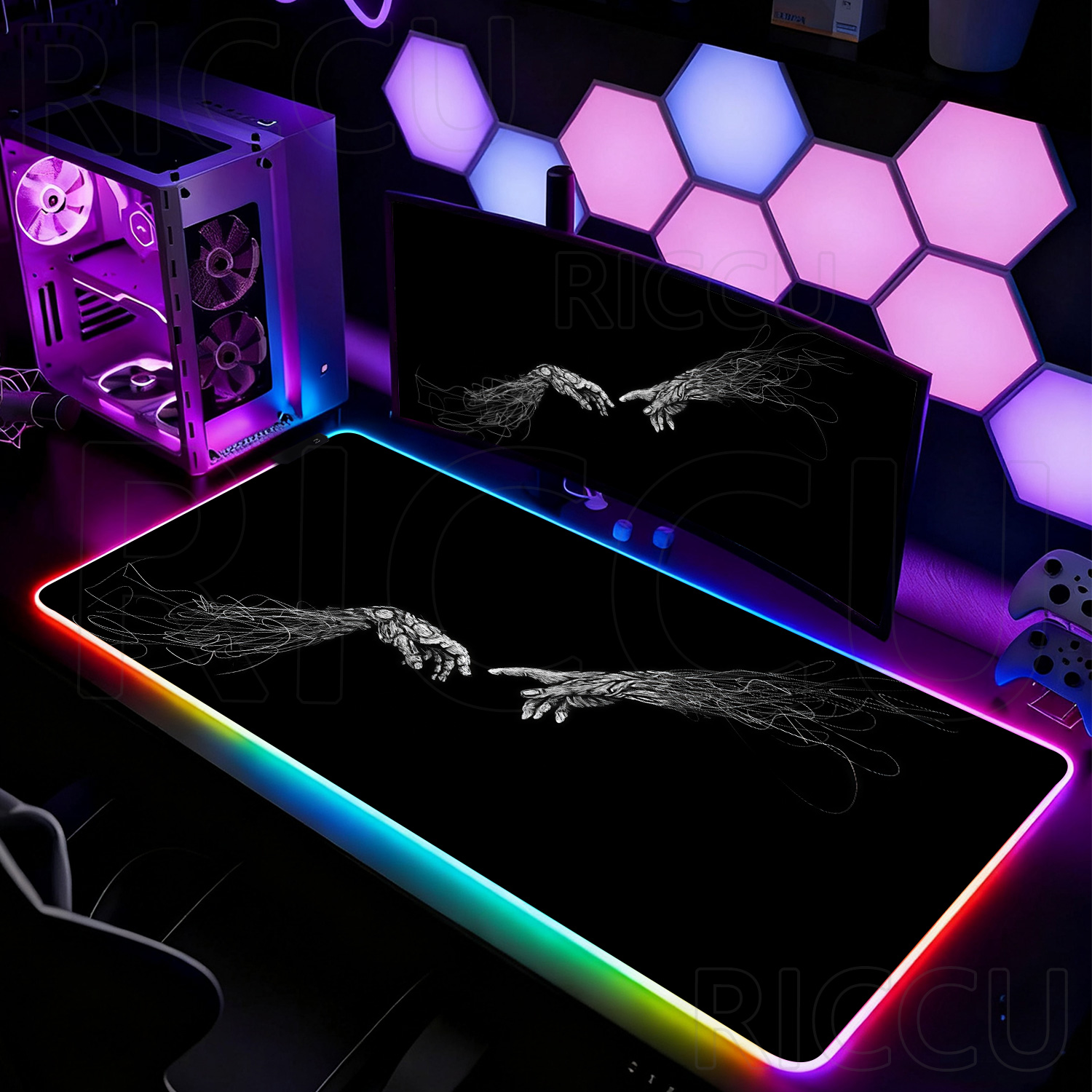 Большой коврик для мыши RGB XX – обзор и цена Desk Setup Laptop And Pc
